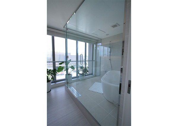 ギラギラのステンレスのドア枠があまり目立ちません。