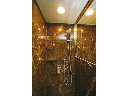 シャワー水栓は、ハンスグローエ社製です。