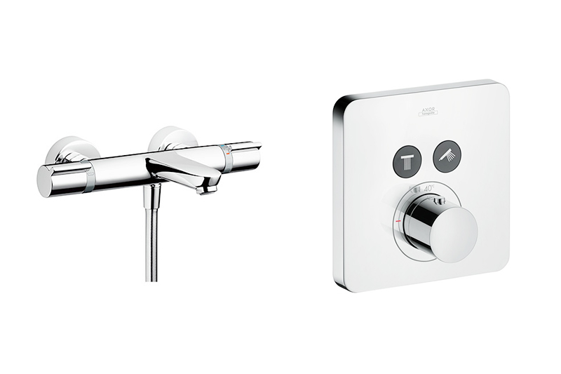 サーモスタット機能付きシャワー水栓