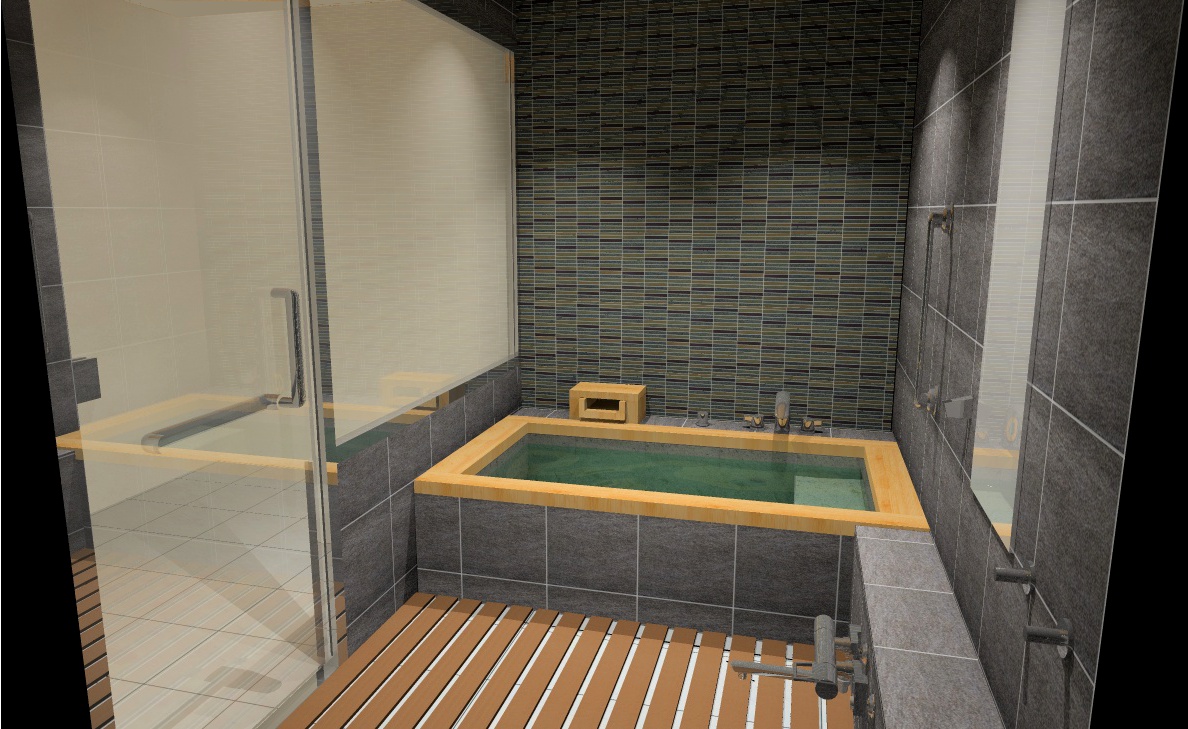 和風バスルームのCGデータ公開