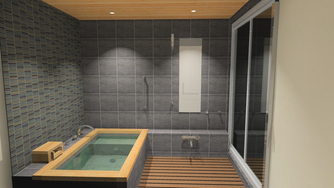 和風バスルームのCGデータ公開