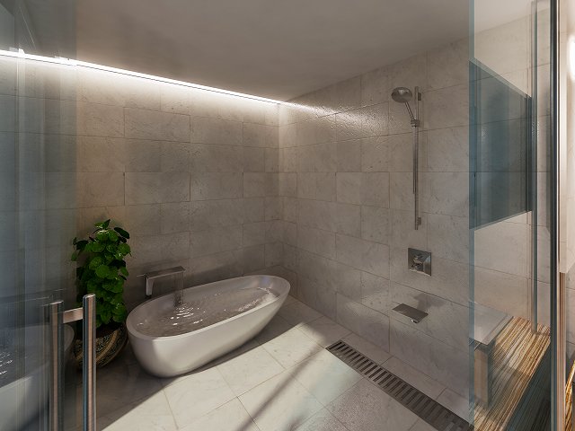 高クオリティのバスルームCGデザイン