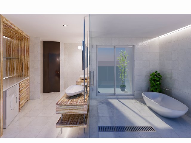 高クオリティのバスルームCGデザイン