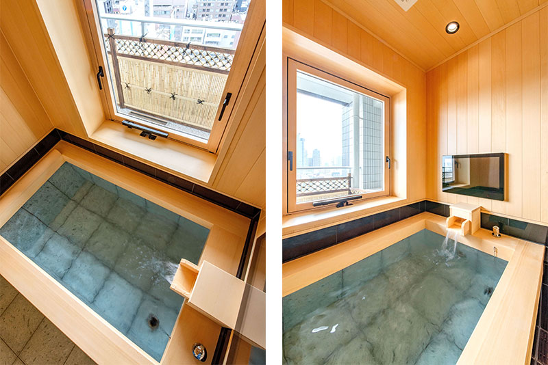 天空の和風浴室空間 東京銀座タワーマンション17階改修工事